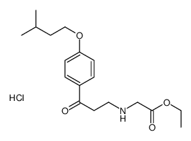 ethyl 2-[[3-[4-(3-methylbutoxy)phenyl]-3-oxopropyl]amino]acetate,hydrochloride结构式