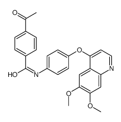 4-acetyl-N-[4-(6,7-dimethoxyquinolin-4-yl)oxyphenyl]benzamide Structure