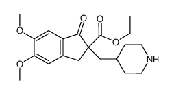 [4- (5,6-dimethoxy-2-ethoxycarbonyiindan-1-on-2-yl)methyl]piperidine结构式