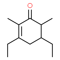 3,5-diethyl dimethyl cyclohexenone结构式