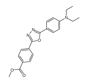 4-[5-(4-diethylamino-phenyl)-[1,3,4]oxadiazol-2-yl]-benzoic acid methyl ester结构式