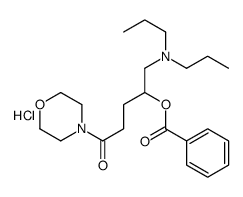 Morpholine, 4-(4-(benzoyloxy)-5-(dipropylamino)-1-oxopentyl)-, monohyd rochloride structure