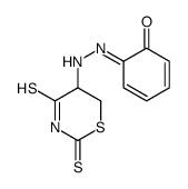 6-[[2,4-bis(sulfanylidene)-1,3-thiazinan-5-yl]hydrazinylidene]cyclohexa-2,4-dien-1-one Structure