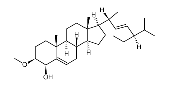 (22E,24R)-3β-Methoxystigmasta-5,22-dien-4β-ol Structure