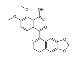 1-(2-carboxy-3,4-dimethoxybenzoyl)-3,4-dihydro-6,7-(methylenedioxy)isoquinoline结构式