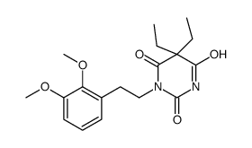 5,5-Diethyl-1-(2,3-dimethoxyphenethyl)barbituric acid structure