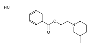 2-(3-methylpiperidin-1-ium-1-yl)ethyl benzoate,chloride结构式