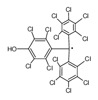 bis(2,3,4,5,6-pentachlorophenyl)(2,3,5,6-tetrachloro-4-hydroxyphenyl)methyl radical Structure