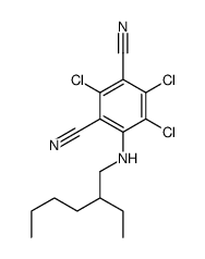 2,4,5-trichloro-6-(2-ethylhexylamino)benzene-1,3-dicarbonitrile结构式