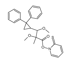 (1H)-2-thioxo-1-pyridyl 3-(2,2-diphenylcyclopropyl)-2,3-dimethoxy-2-methylpropionate Structure