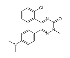 5-(2-chlorophenyl)-6-[4-(dimethylamino)phenyl]-2-methyl-1,2,4-triazin-3-one Structure