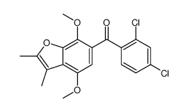 6-(2,4-Dichlorobenzoyl)-4,7-dimethoxy-2,3-dimethylbenzofuran structure