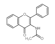 Acetamide,N-(4-oxo-2-phenyl-4H-1-benzopyran-3-yl)- structure