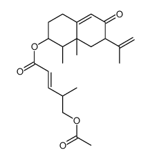 5-Acetoxy-4-methyl-2-pentenoic acid 1,2,3,4,6,7,8,8a-octahydro-1,8a-dimethyl-7-(1-methylvinyl)-6-oxonaphthalen-2-yl ester structure
