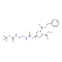 (2S,4R)-1-Benzyl 2-Methyl 4-(((2-((Tert-Butoxycarbonyl)Amino)Ethyl)Carbamoyl)Oxy)Pyrrolidine-1,2-Dicarboxylate Structure