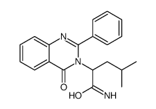 4-methyl-2-(4-oxo-2-phenylquinazolin-3-yl)pentanamide Structure