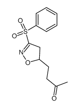4-(3-benzenesulfonyl-4,5-dihydro-isoxazol-5-yl)-butan-2-one结构式