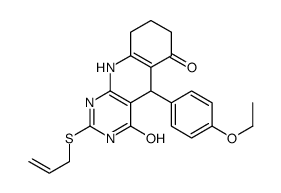 5-(4-ethoxyphenyl)-2-prop-2-enylsulfanyl-1,5,7,8,9,10-hexahydropyrimido[4,5-b]quinoline-4,6-dione Structure