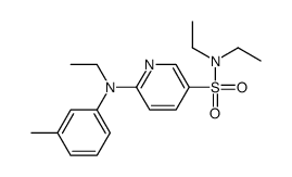 N,N-diethyl-6-(N-ethyl-3-methylanilino)pyridine-3-sulfonamide结构式