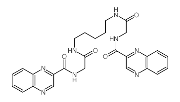 2-Quinoxalinecarboxamide,N,N'-[1,5-pentanediylbis[imino(2-oxo-2,1-ethanediyl)]]bis- (9CI)结构式