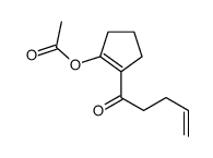 (2-pent-4-enoylcyclopenten-1-yl) acetate Structure