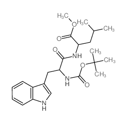 L-Leucine,N-[(1,1-dimethylethoxy)carbonyl]-L-tryptophyl-, methyl ester结构式