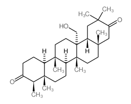 24,25,26-Trinoroleanane-3,21-dione,27-hydroxy-5,9,13-trimethyl-, (4b,5b,8a,9b,10a,13a,14b)- (9CI) picture
