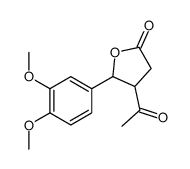 4-(3',4'-dimethoxyphenyl)-3-acetyl-4-butanolide结构式