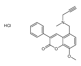 8-methoxy-5-[[methyl(prop-2-ynyl)amino]methyl]-3-phenylchromen-2-one,hydrochloride Structure