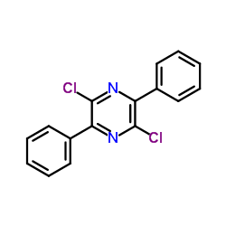 2,5-Dichloro-3,6-diphenylpyrazine结构式