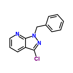 1-Benzyl-3-chloro-1H-pyrazolo[3,4-b]pyridine结构式