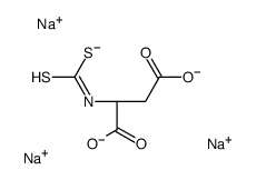 N-(Dithiocarboxy)-L-aspartic acid trisodium salt Structure