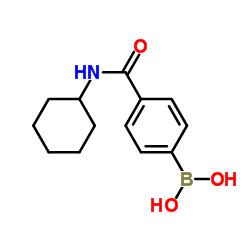 (4-(环己基氨基甲酰基)苯基)硼酸结构式