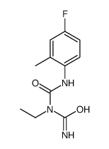 1-carbamoyl-1-ethyl-3-(4-fluoro-2-methylphenyl)urea结构式