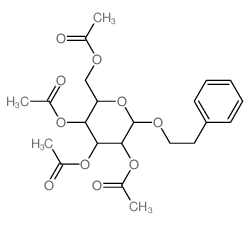 b-D-Glucopyranoside, 2-phenylethyl, 2,3,4,6-tetraacetate结构式