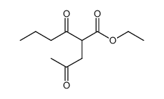 3-Oxo-2-(2-oxopropyl)hexansaeure-ethylester结构式