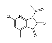 1-Acetyl-6-chloro-4-methyl-1H-pyrrolo[2,3-b]pyridine-2,3-dione结构式