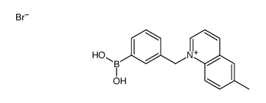 [3-[(6-methylquinolin-1-ium-1-yl)methyl]phenyl]boronic acid,bromide Structure