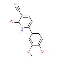 6-(3,4-dimethoxyphenyl)-2-oxo-1,2-dihydropyridine-3-carbonitrile结构式