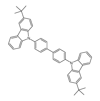 3-tert-butyl-9-[4-[4-(3-tert-butylcarbazol-9-yl)phenyl]phenyl]carbazole Structure