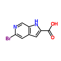 5-溴-1H-吡咯并[2,3-C]吡啶-2-羧酸结构式