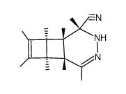 1,2,3,4,5,6,7,10-Octamethyl-8,9-diaza-anti-tricyclo[4.4.0.02,5]deca-3,9-dien-7-carbonitril结构式