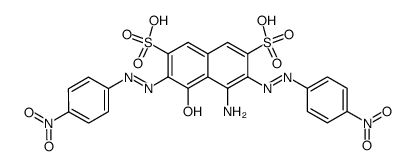 4-amino-5-hydroxy-3,6-bis-(4-nitro-phenylazo)-naphthalene-2,7-disulfonic acid Structure