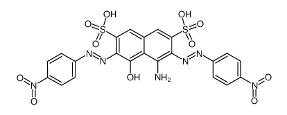 4-amino-5-hydroxy-3,6-bis-(4-nitro-phenylazo)-naphthalene-2,7-disulfonic acid结构式