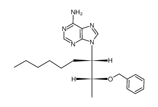 (2R,3S)-3-(adenin-9-yl)-2-O-benzyl-2-nonanol结构式