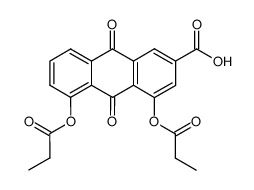 9,10-dioxo-4,5-bis-propionyloxy-9,10-dihydro-anthracene-2-carboxylic acid结构式