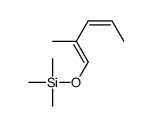 三甲基[[(1E,3E)-2-甲基戊-1,3-二烯-1-基]氧基]硅烷结构式