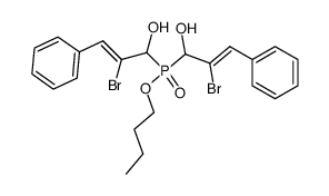 n-butyl bis(2-bromo-1-hydroxy-3-phenylallyl)phosphinate Structure