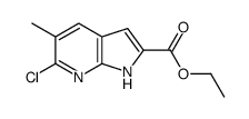 Ethyl 6-chloro-5-methyl-1H-pyrrolo[2,3-b]pyridine-2-carboxylate Structure