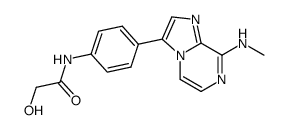 2-Hydroxy-N-[4-(8-methylamino-imidazo[1,2-a]pyrazin-3-yl)-phenyl]-acetamide结构式